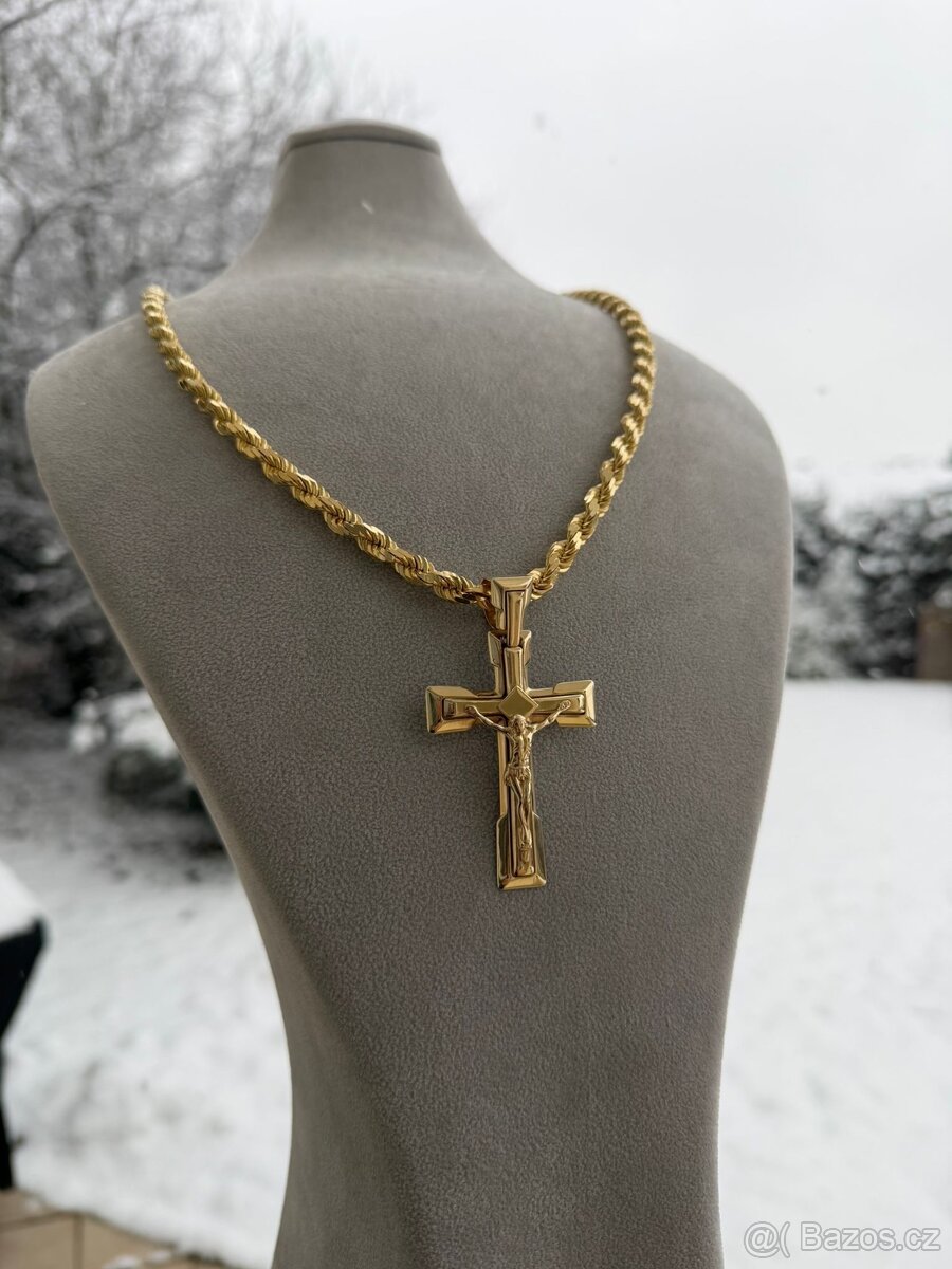 Zlaty kříž - přívěsek 19.67g 585 14k - NOVY NENOŠENÝ ZLATO - 5
