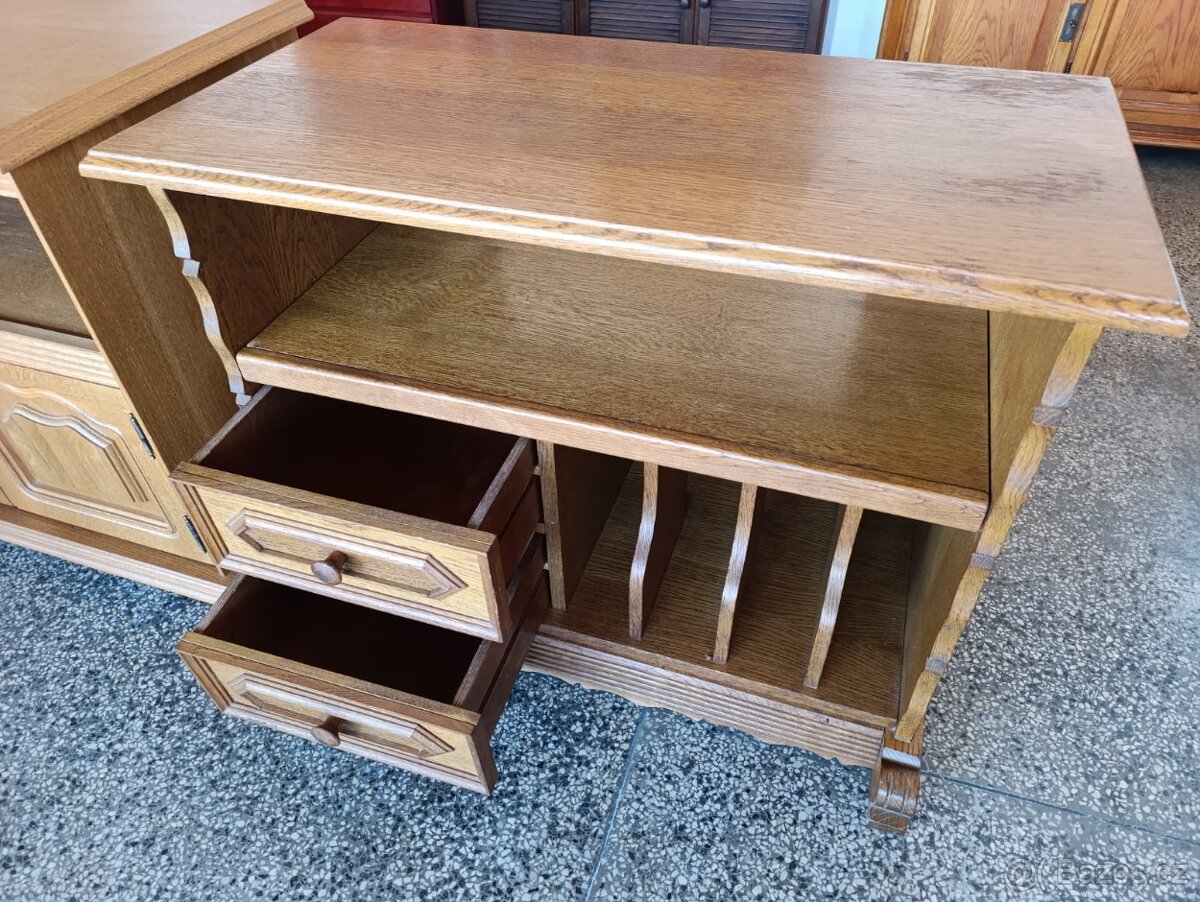 Rustikální komoda, gramodesky, Nábytek s příběhem - 5