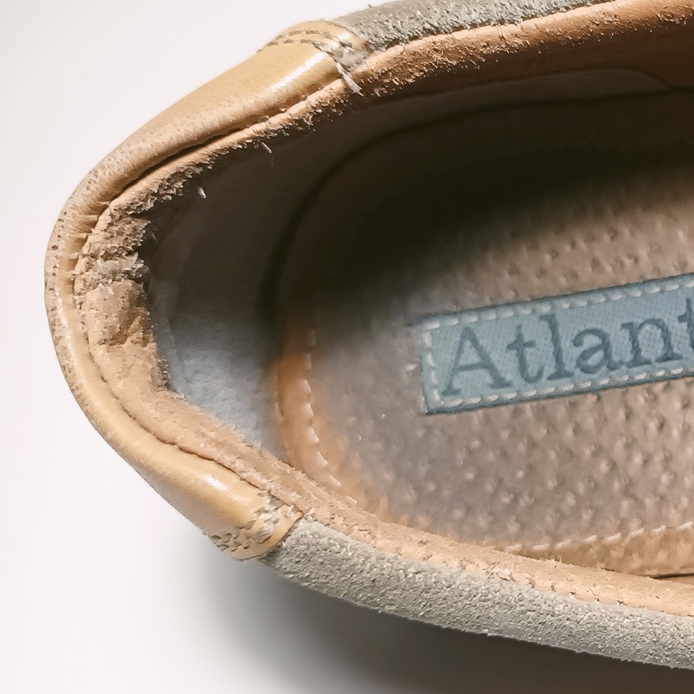 Pánské kožené tenisky Atlantic, vel. 42, béžovo-šedé - 5