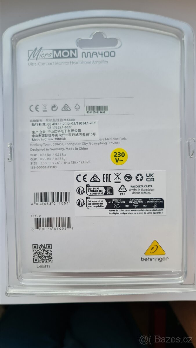 Sluchátkový zesilovač Behringer - 5