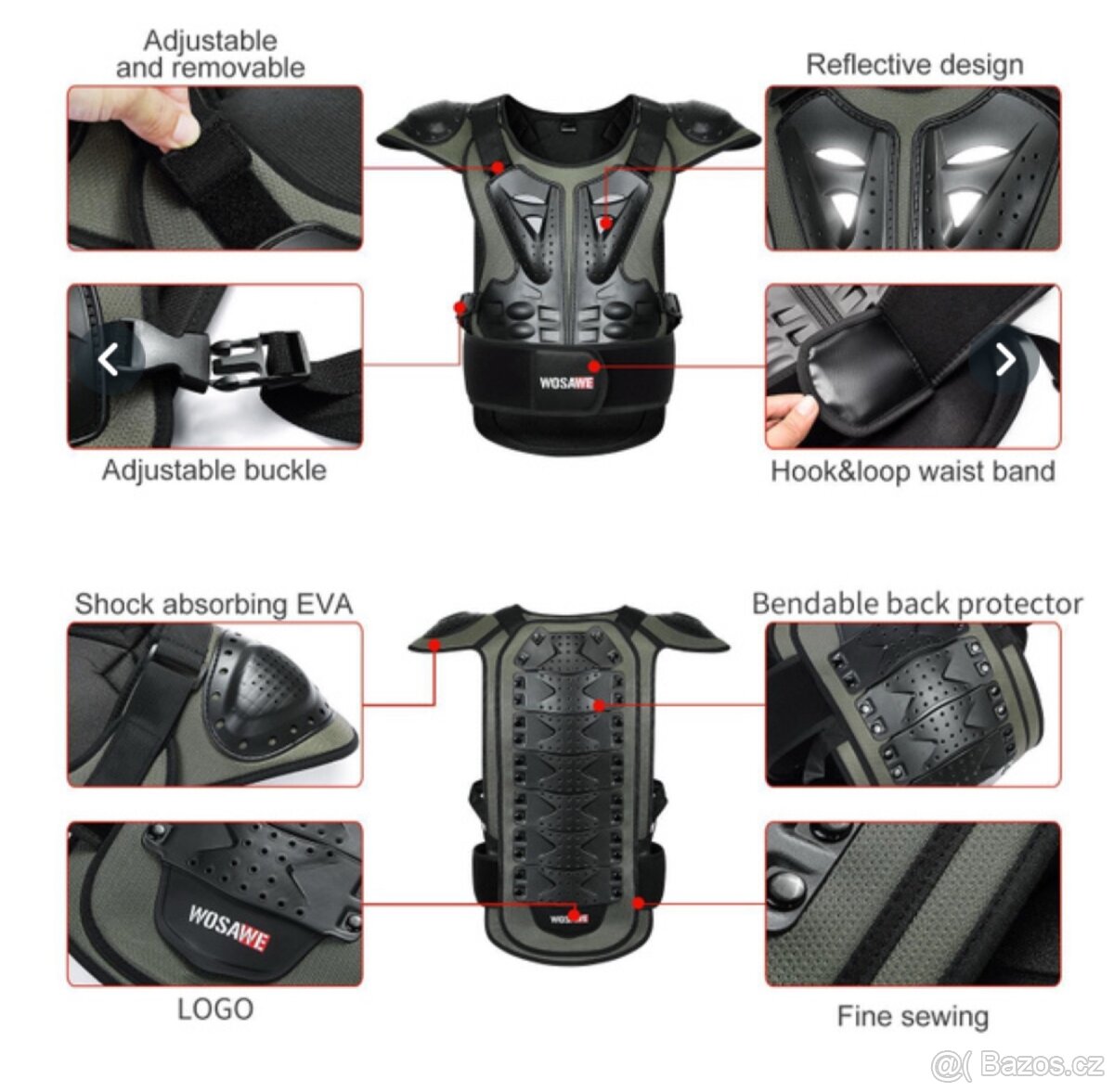 Ochranná vesta - MX MTB MOTO SKY SNB - 5