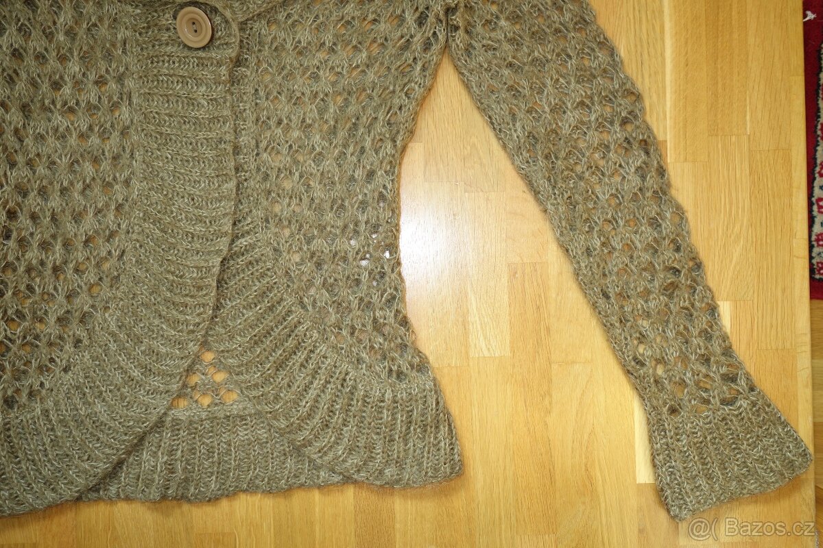 Dámský svetr/ svetřík se šálovým límcem vel. M - 5