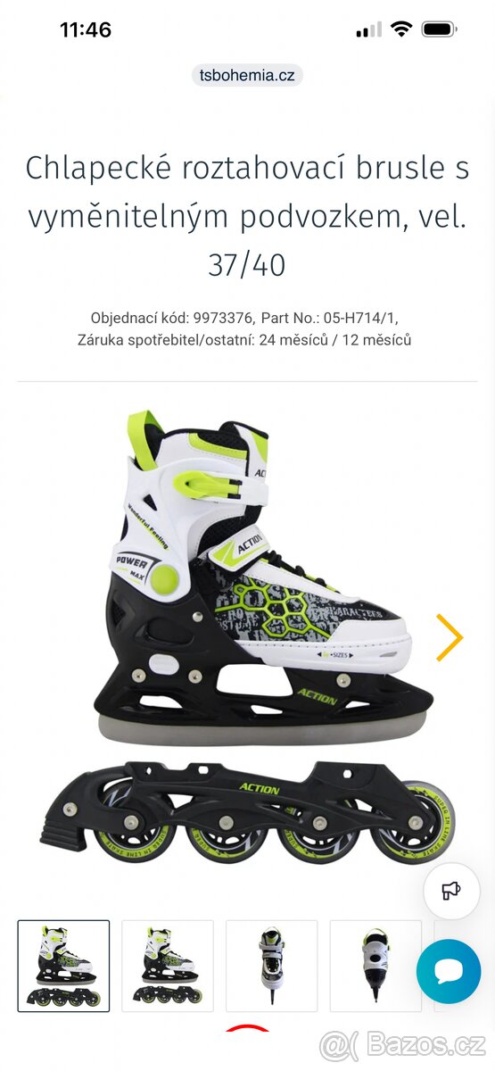 Brusle lední/ kolečkové 37/40 - 5