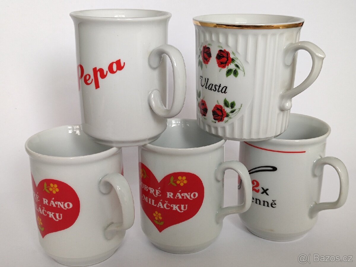 Retro hrnek se jménem a pro zamilované 120.-/ks, pošta 65.- - 5