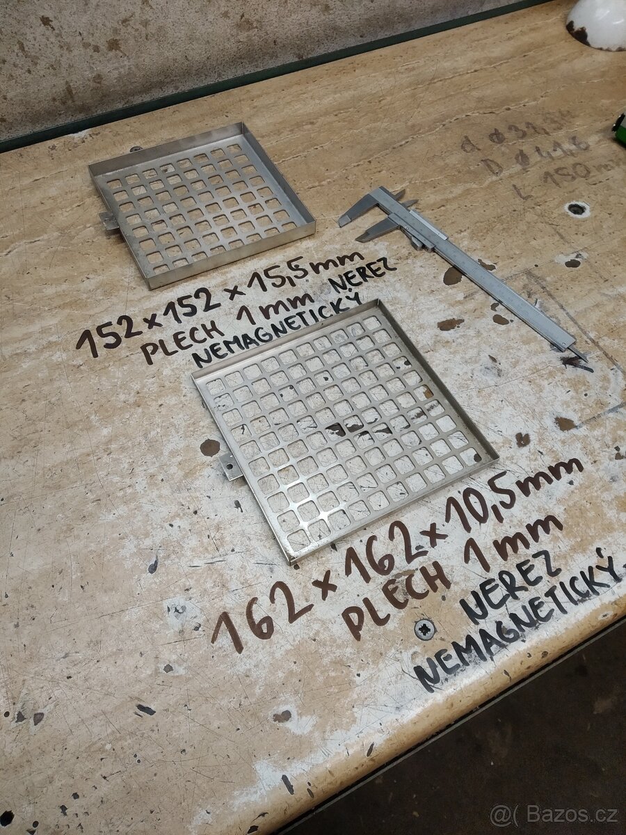 Ventilační mříže INOX 520x320mm, 162x162mm, 152x152mm - 5