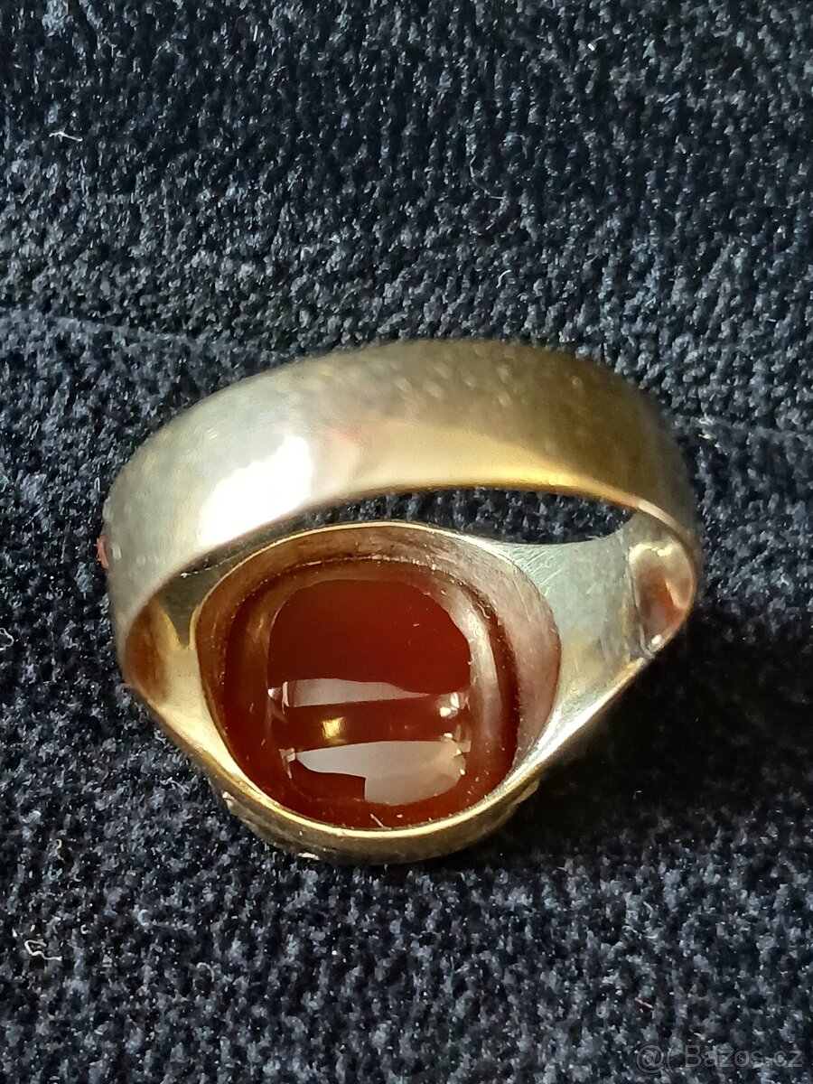 Zlatý prsten 6k starožitný - 5