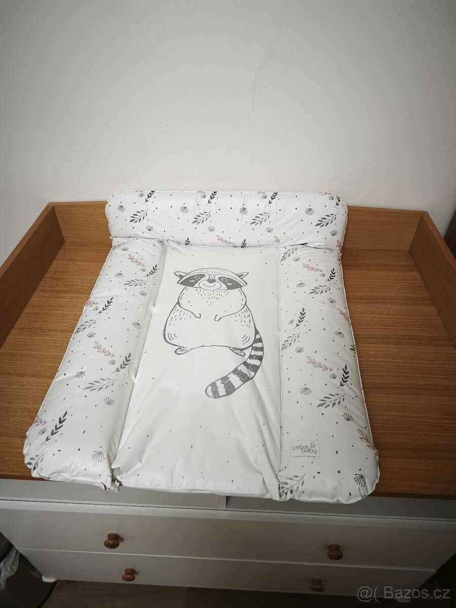 Přebalovací komoda (bílá/dřevo) - 5