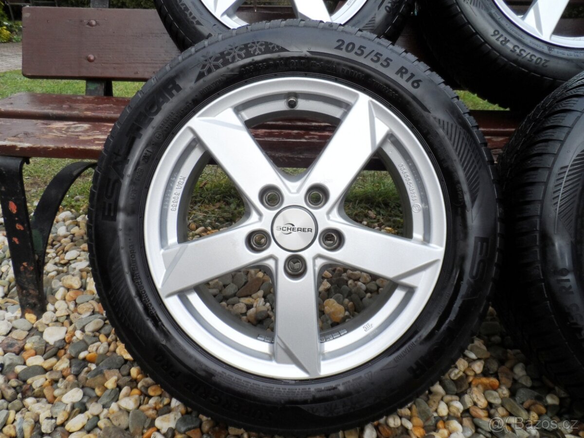 Alu Kola Rial Germany+Zimní Pneu, 205/55/16 5X112 ET 46 - 5