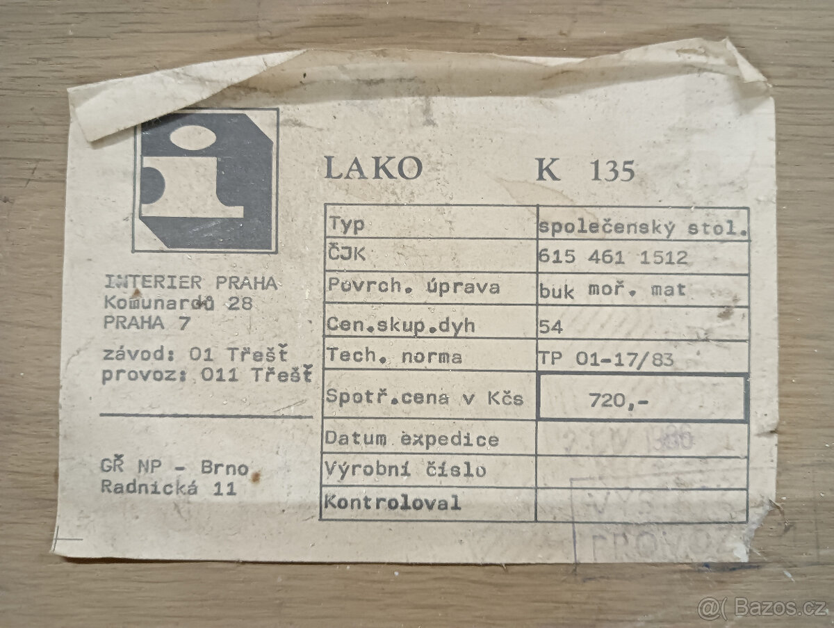 Retro konferenční stolek Lako Interier Praha - 5