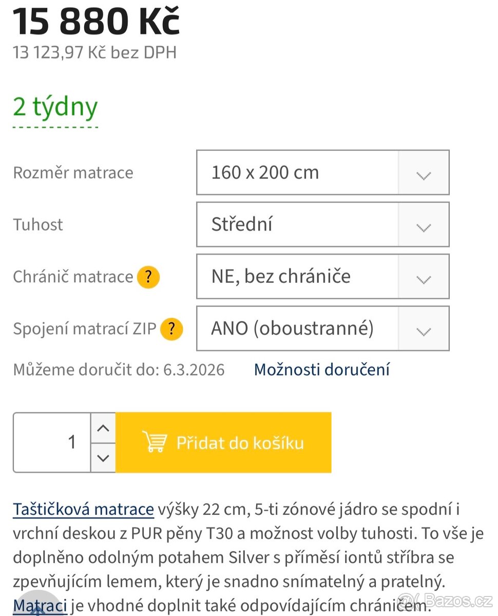 Matrace 160x200x22 - 5