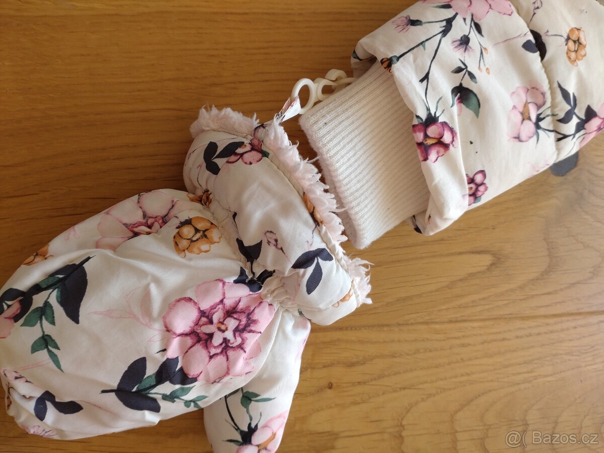 Zimni bunda - bila, ruz.kvety (80/86) - 5