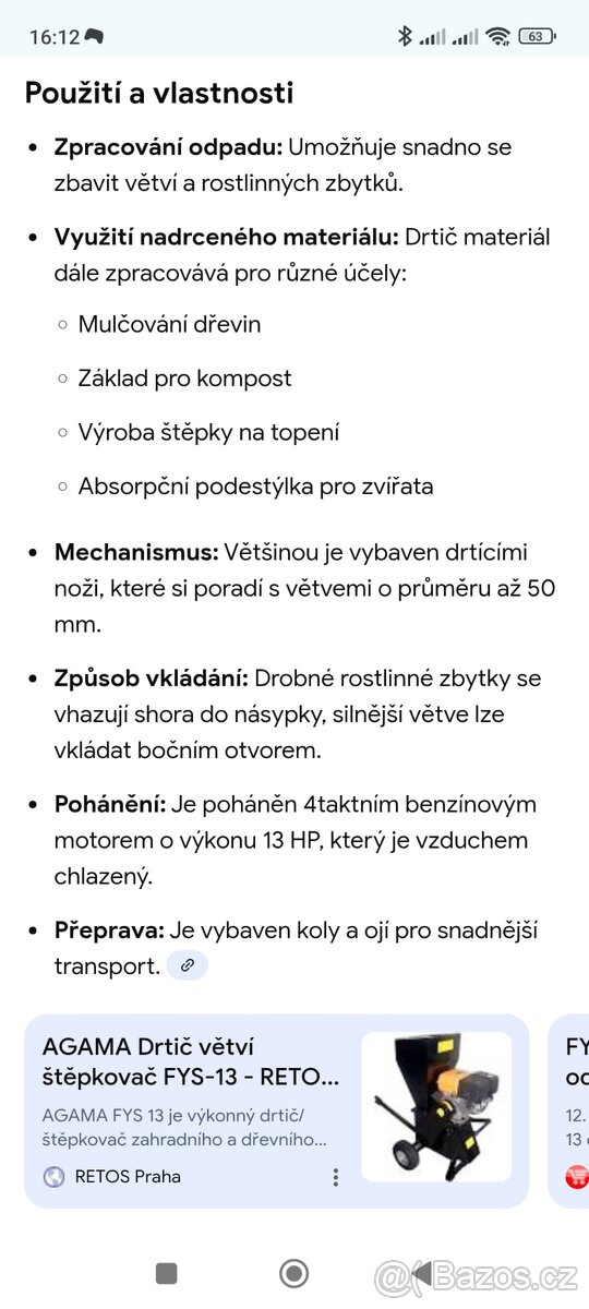 Benzínový drtič větví - 5