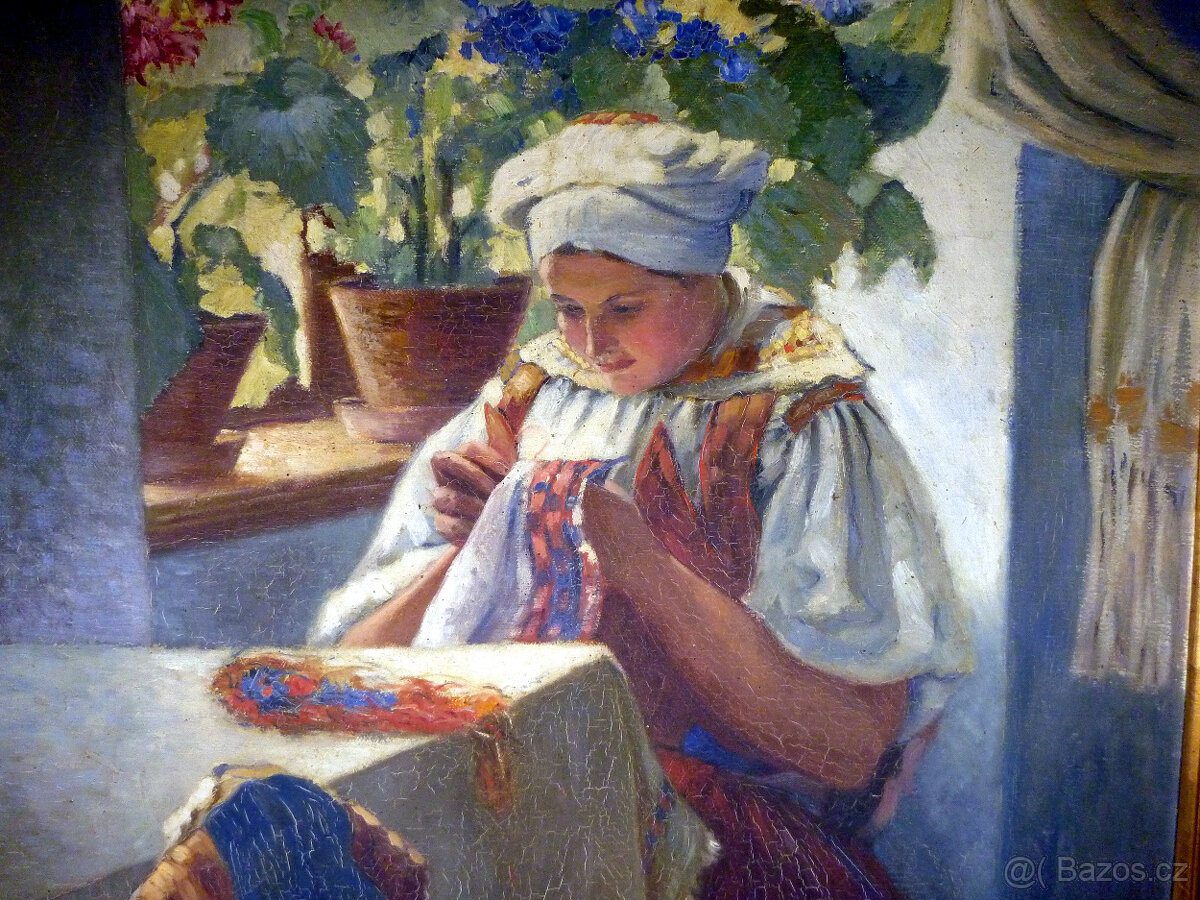 Obraz Vyšívačka - Vojtěch Pernica - 5