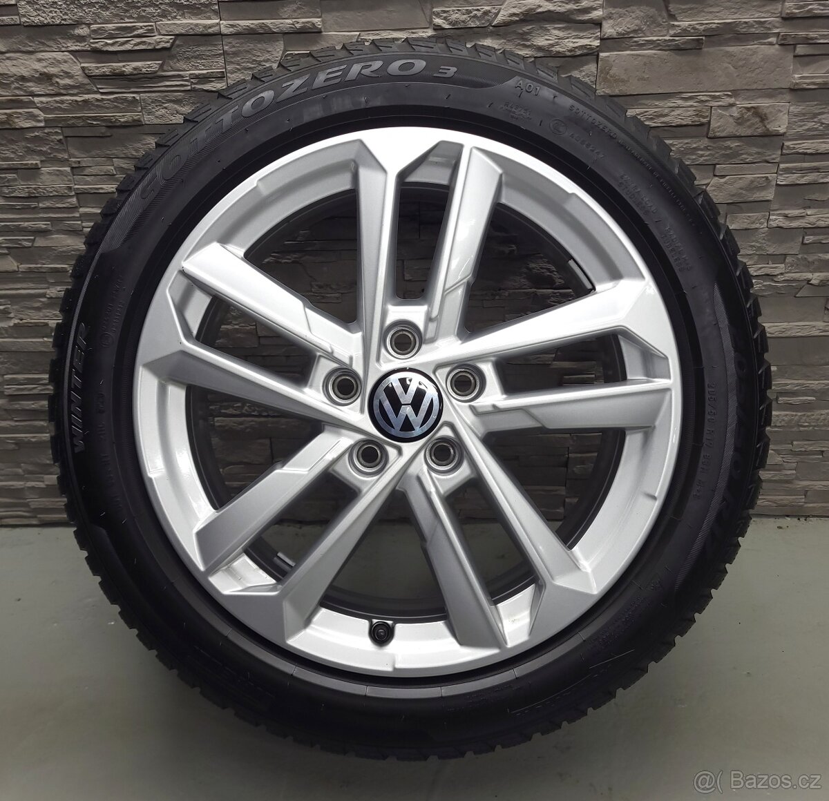17" Originál Audi A3 5x112 VW Škoda zimní pneu 5-6mm - 5