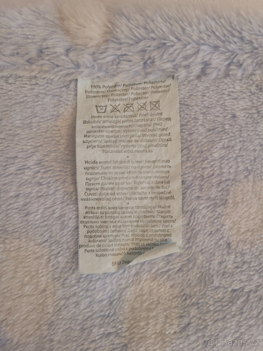 Deka (3ks) do kočárku či postýlky - modrá s mráčky - 5