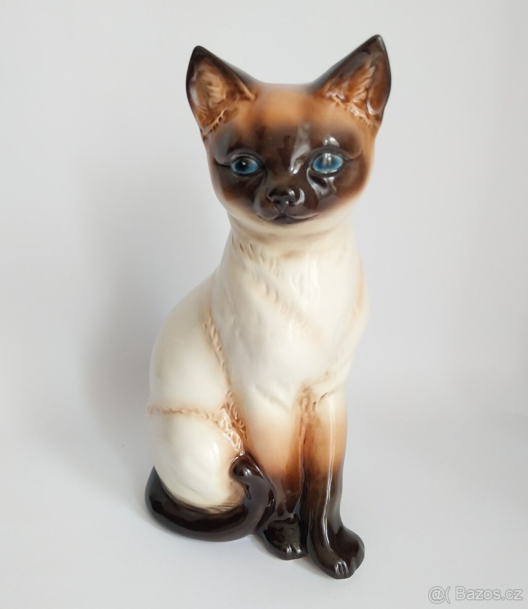 Velká porcelánová figura kočky - GOEBEL - 5