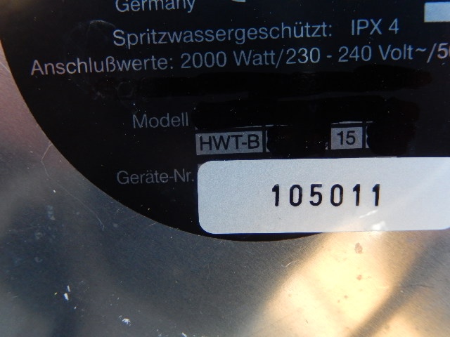 HOGASTRA HWT-15, OHŘÍVAČ HORKÉ VODY 15 l. - 5