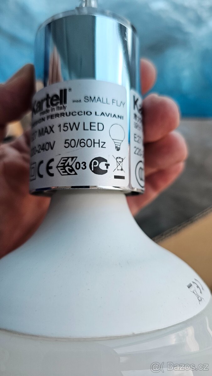 Kartell designová závěsná svítidla FL/Y Small, modrá světlá - 5