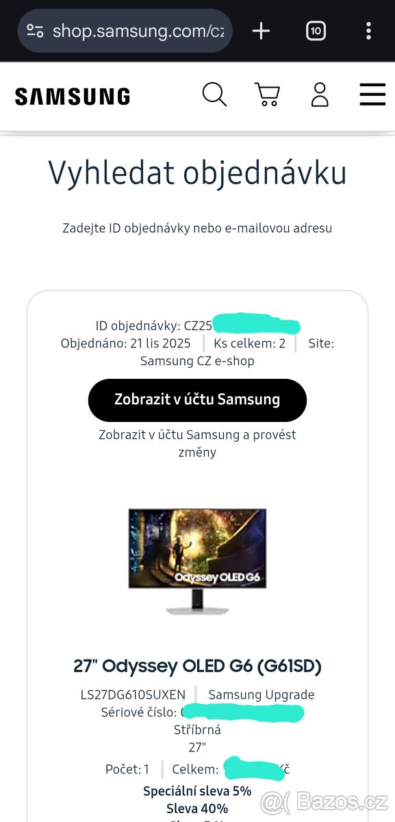 Nový Samsung Odyssey OLED G6 27" G61SD (QHD 240 Hz OLED) - 5