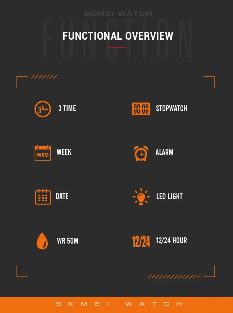 Sportovní hodinky pánské 50 mm - 5