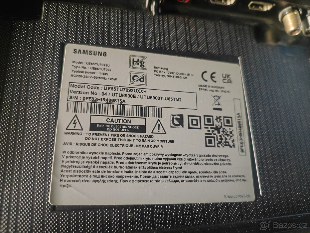 Televize SMART LED Samsung UE65TU7092 / 65"/165cm - 5