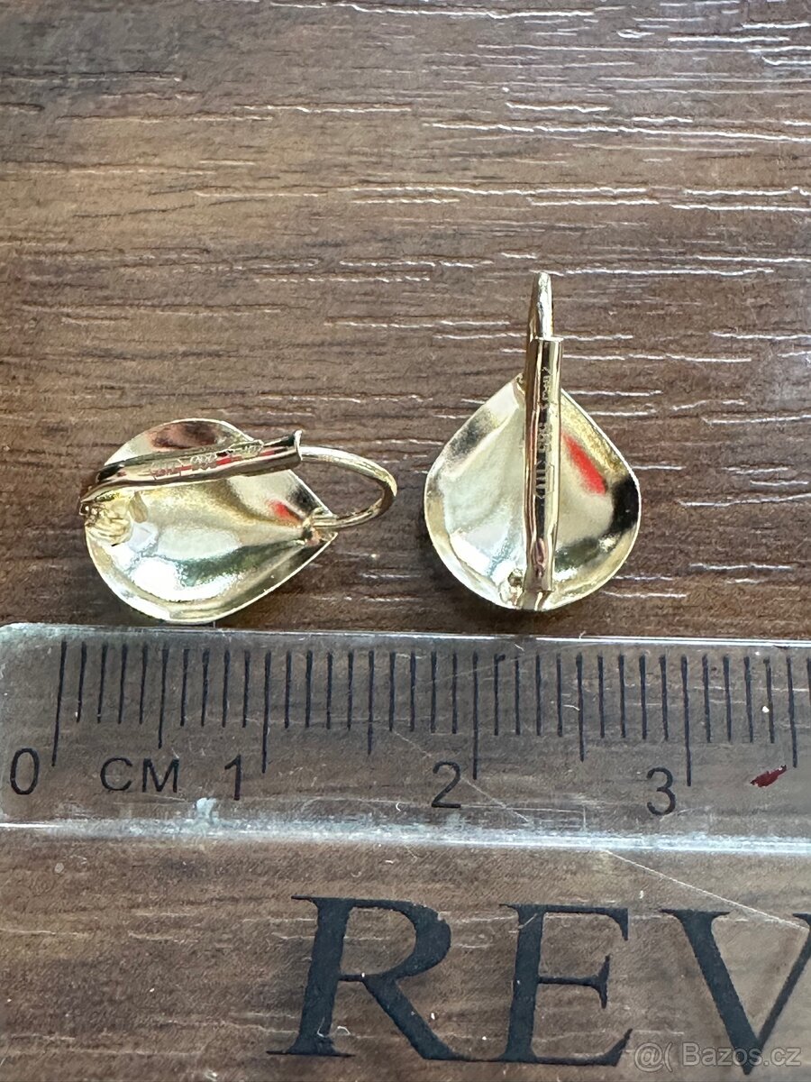 Zlaté náušnice, kapky - 5