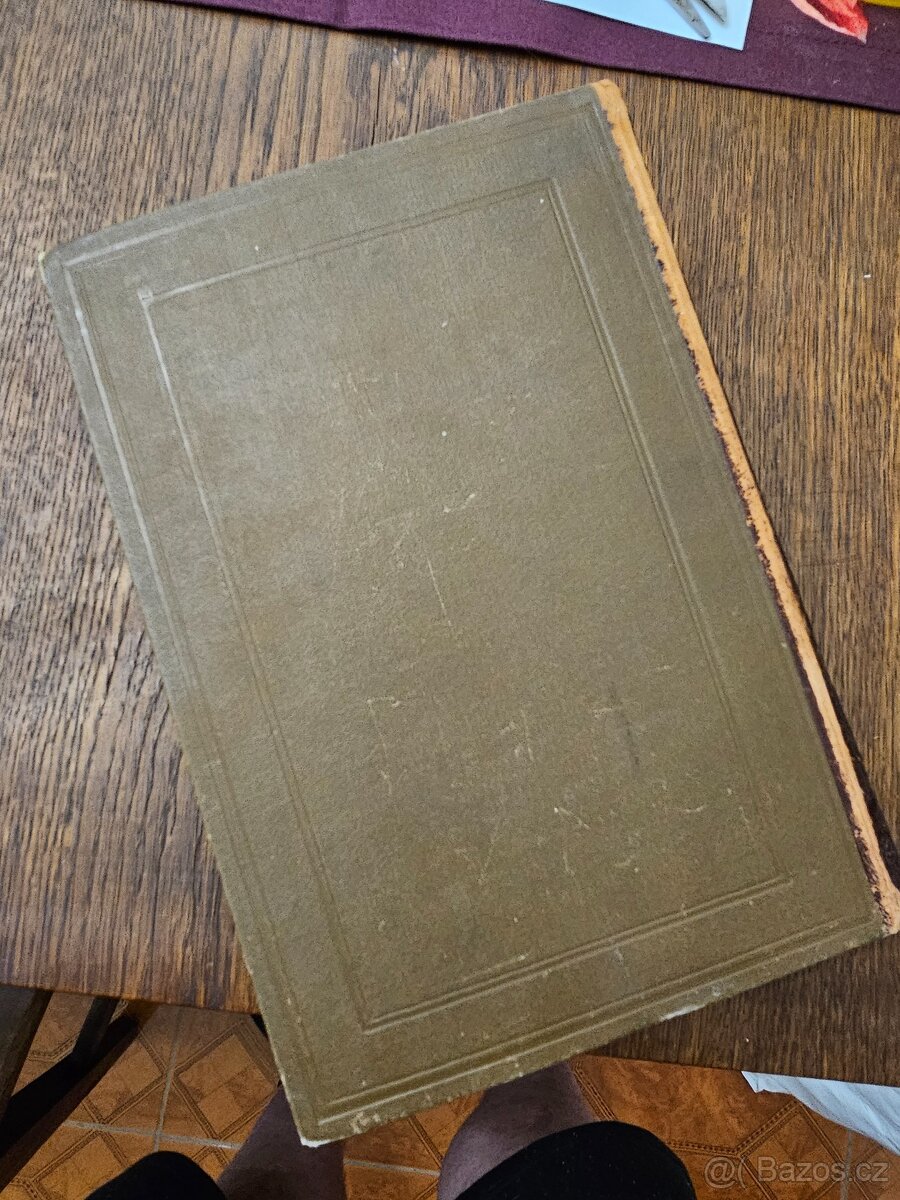 Zajímavá stará velká kniha v kožené vazbě - 5