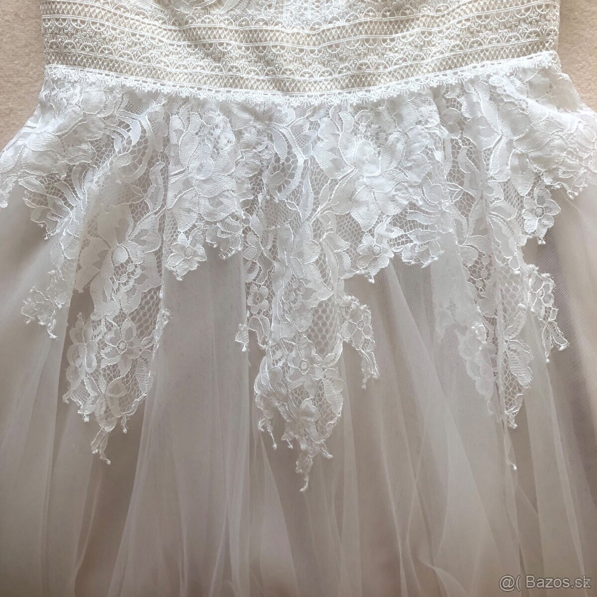 Krásné nové svatební boho šaty xs/s - 5