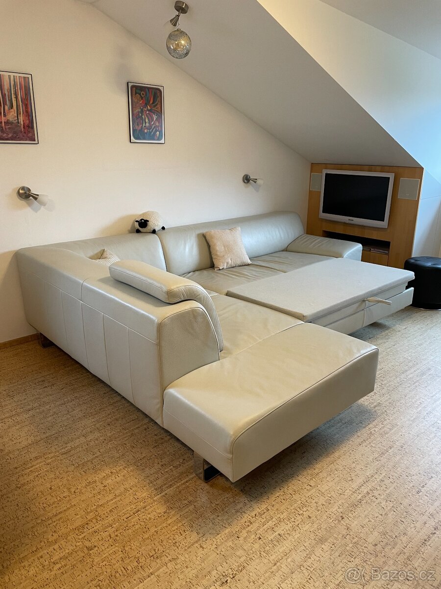 Kožená sedací souprava (tvar L, 270x210 cm) - 5