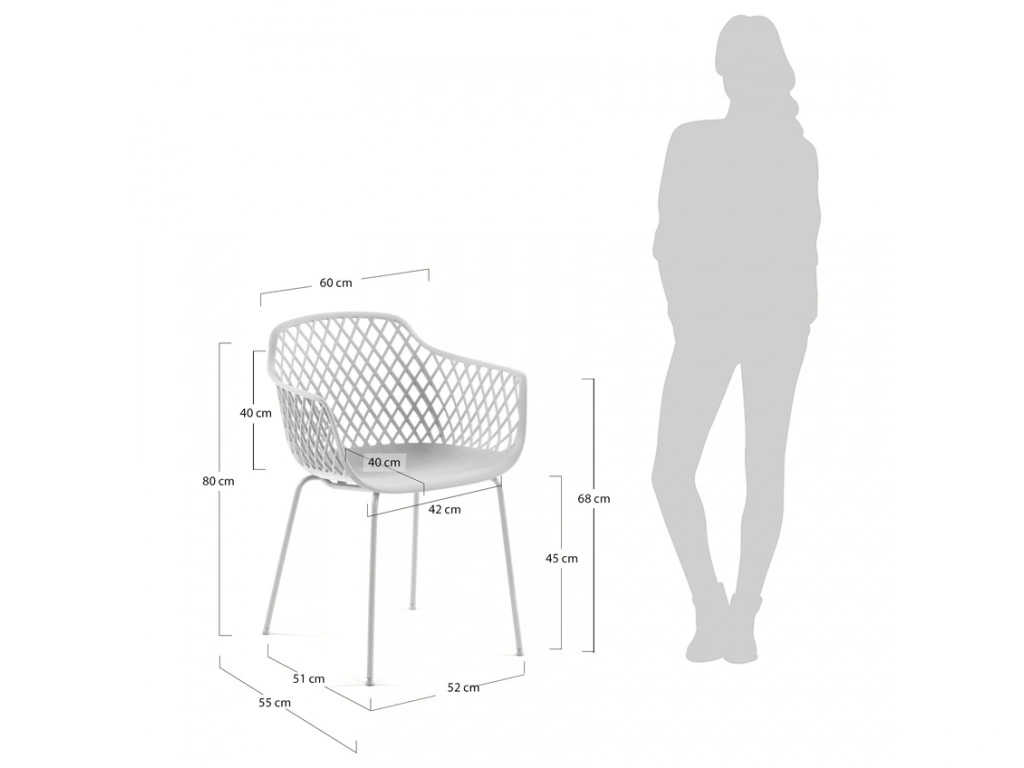 Bílá plastová židle - 5