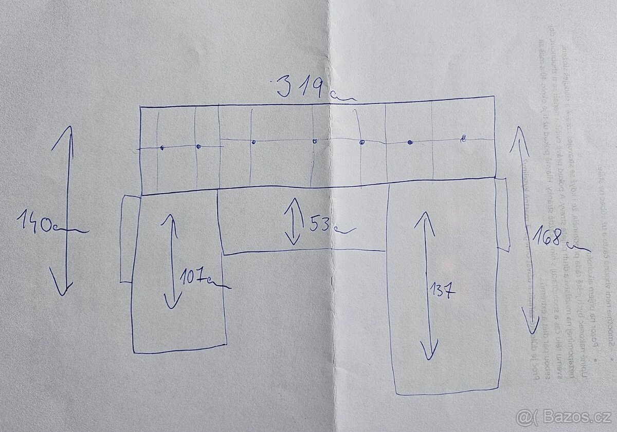 Rozkladací gauč do U - 5