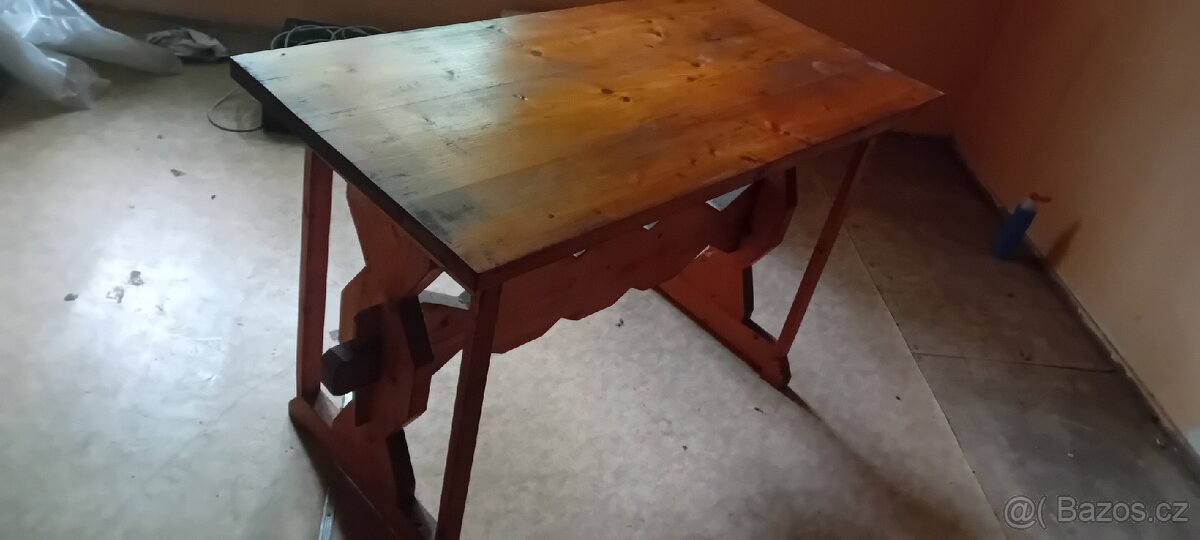 Selský starožitný stůl - 5