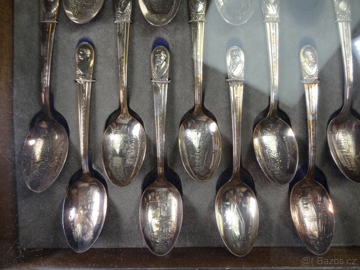 Sada lžic. Vyobrazený Americké prezidenty - 5