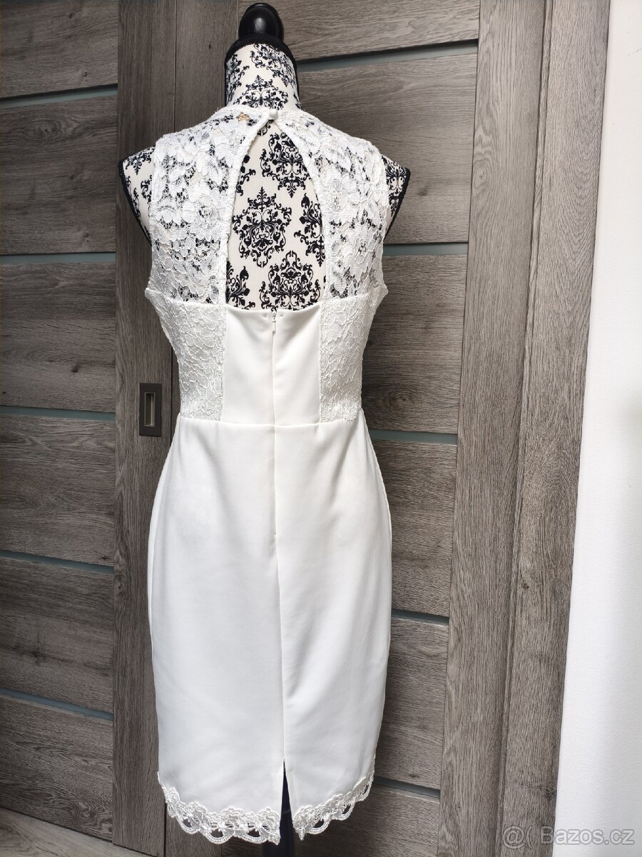 Bílé krajkové šaty zn. LIPSY vel. 42/44 - 5