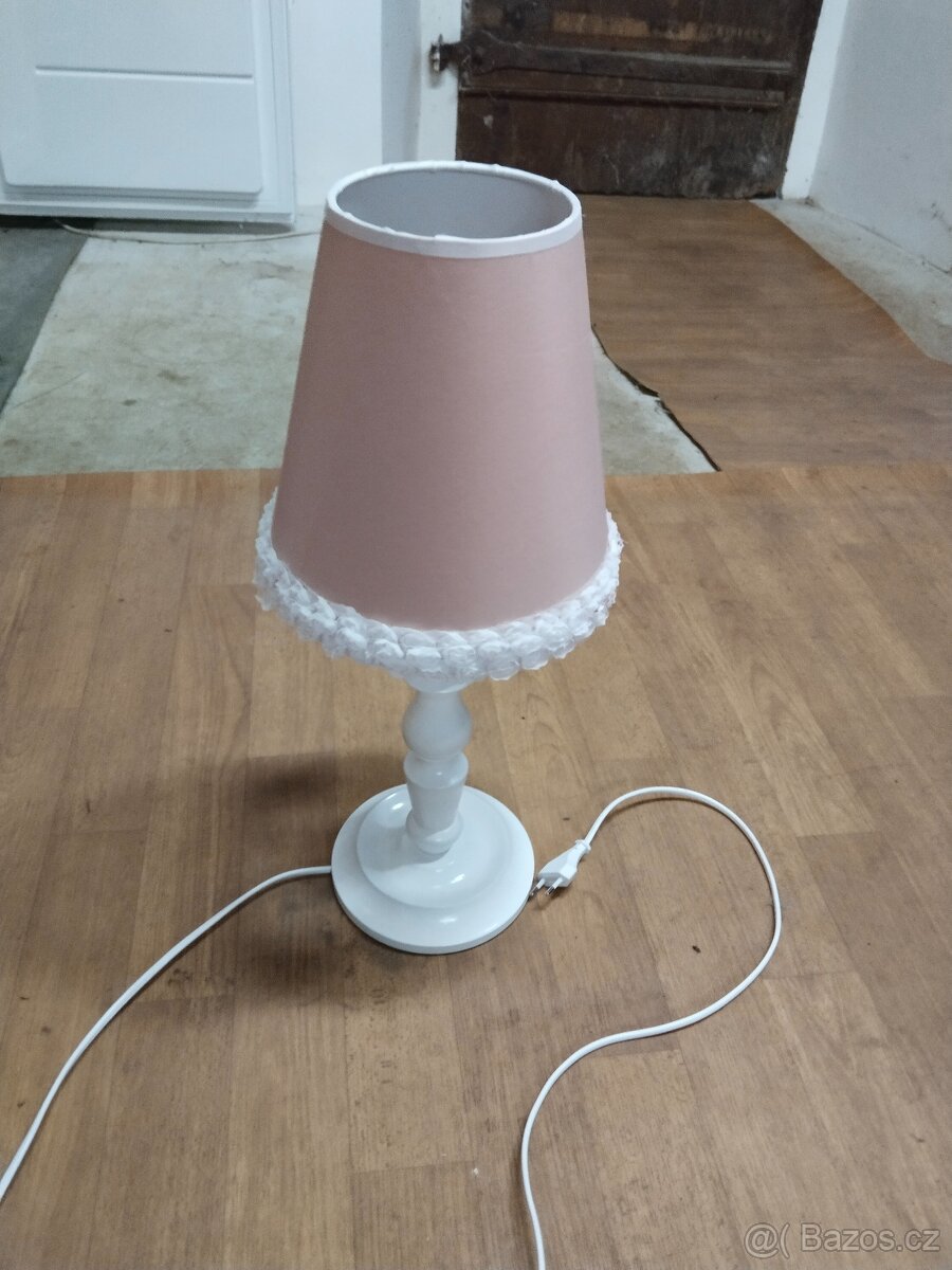 Lampička a lustr balerína bílá losos - 5