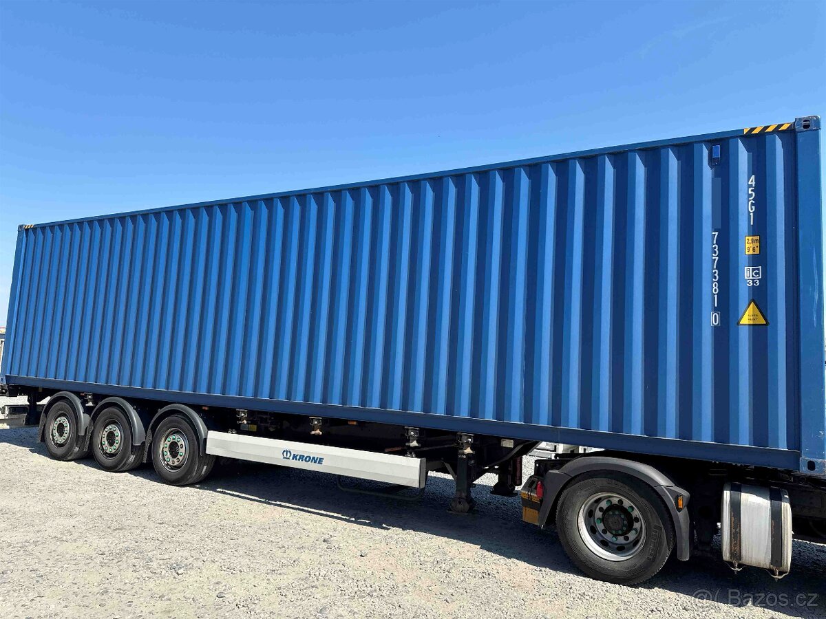 Lodní kontejner 40 stop High Cube – 12 m (modrá) - 5