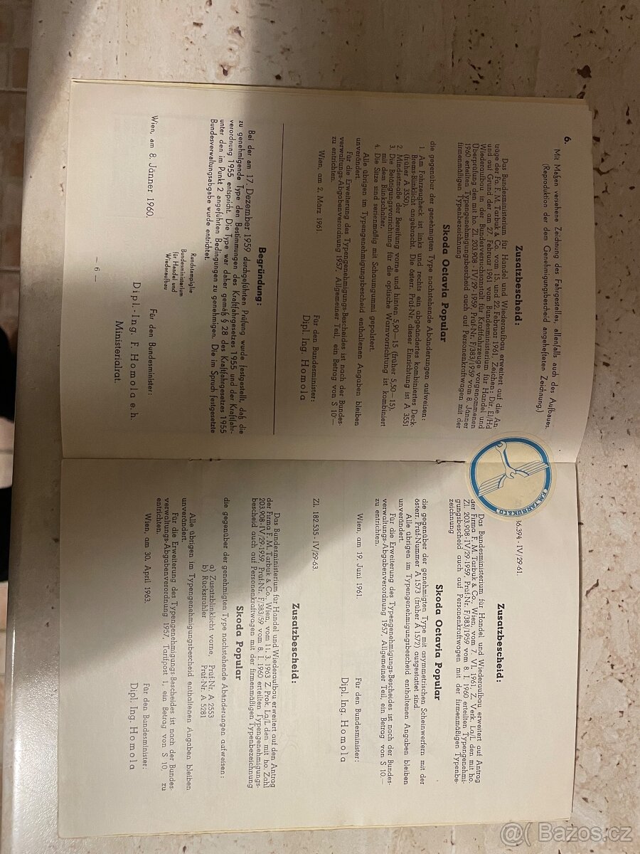 Papíry Škoda Octavia Popular - 5