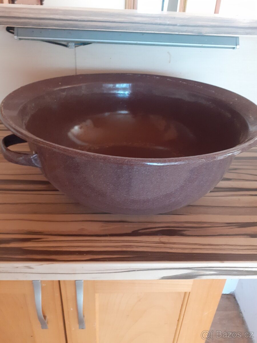 Retro modrý škopek smalt, Retro mísy - 5