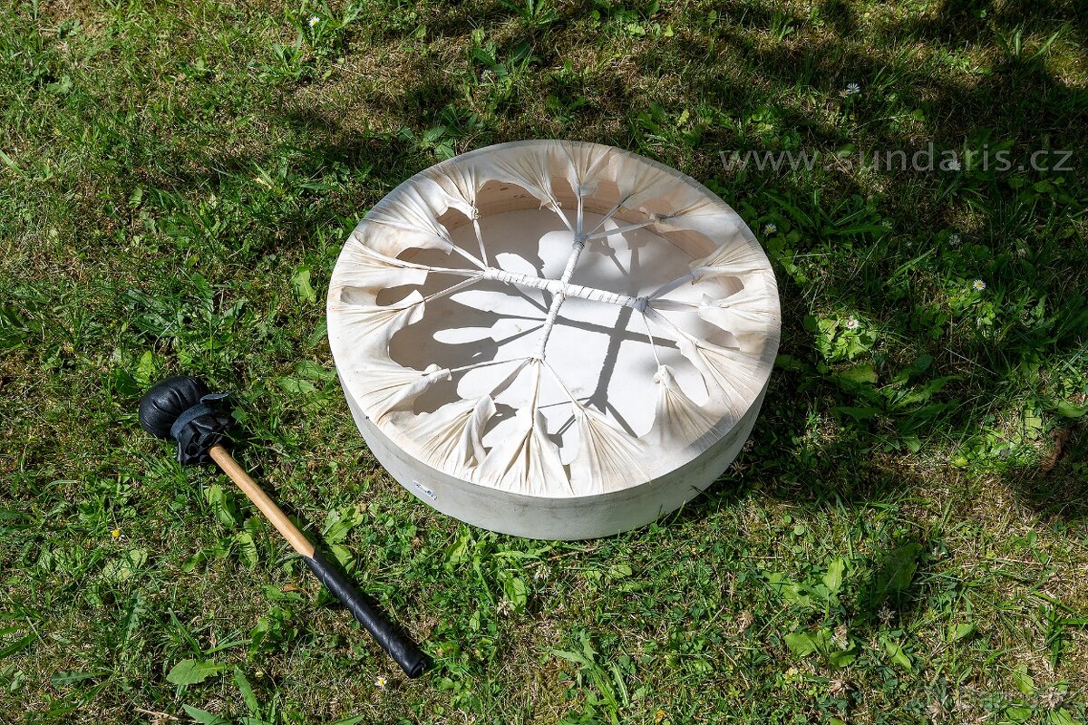 Šamanský buben 35 cm ručně dělaný - 5