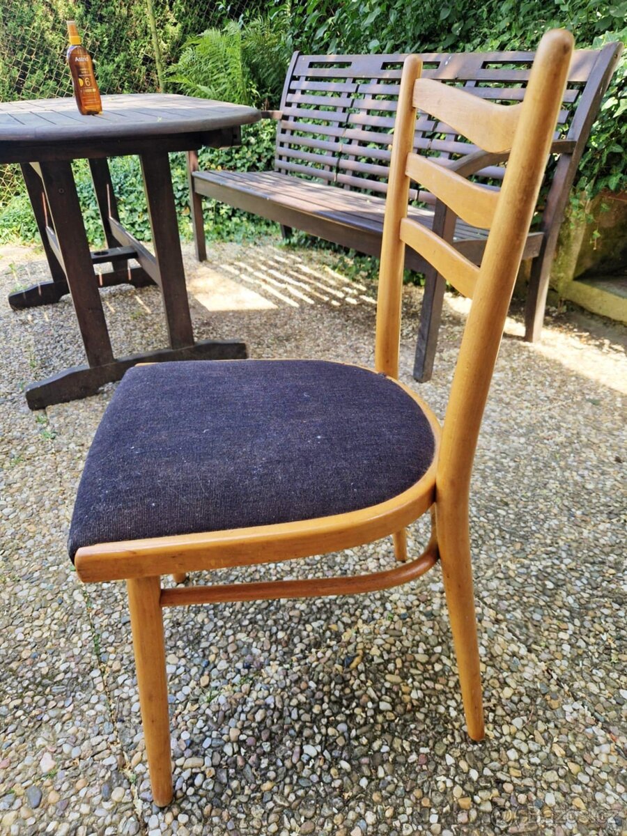 Set čtyř retro židlí 60. - 70. léta min.stol. - 5