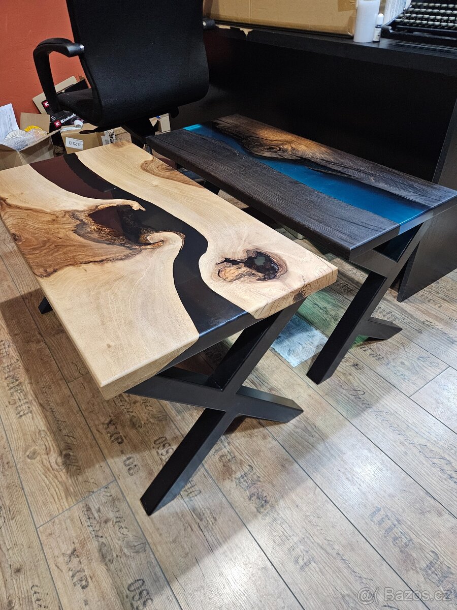 Konferenční stolek 100x50 cm ořech - 5