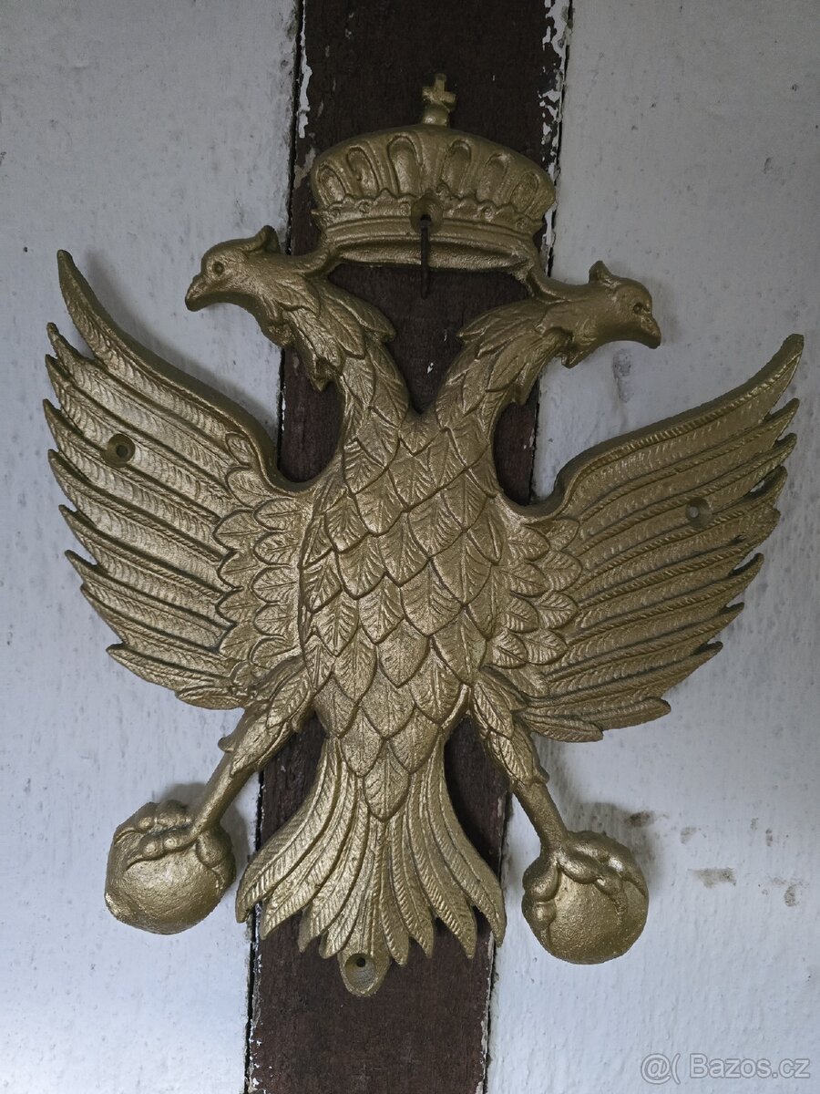 KRÁSNÁ OBŘÍ KOVOVÁ DVOUHLAVA ORLICE - 5