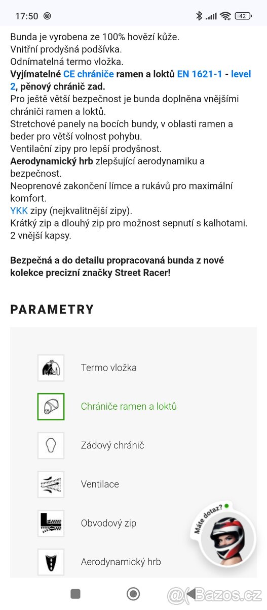 Kožená dámská motobunda - 5