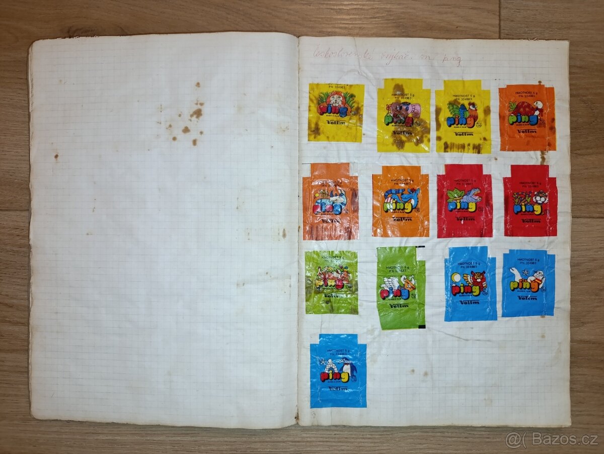 SBÍRKA STARÝCH ŽVÝKAČKOVÝCH OBALŮ, přes 170 Ks - 5