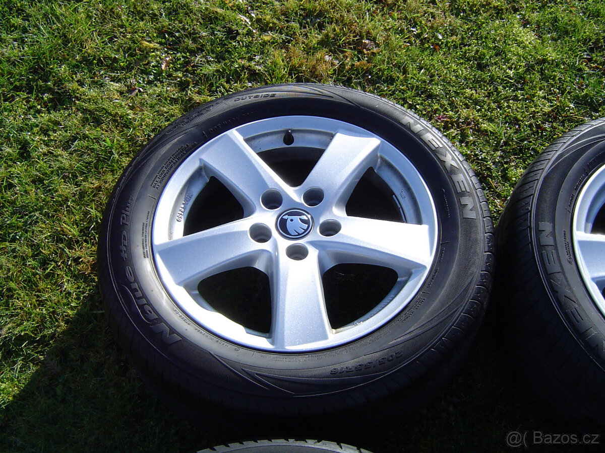 4XLETNÍ HLINÍKOVÁ KOLA ŠKODA OCTAVIA III,II 205/55 R16 .. - 5