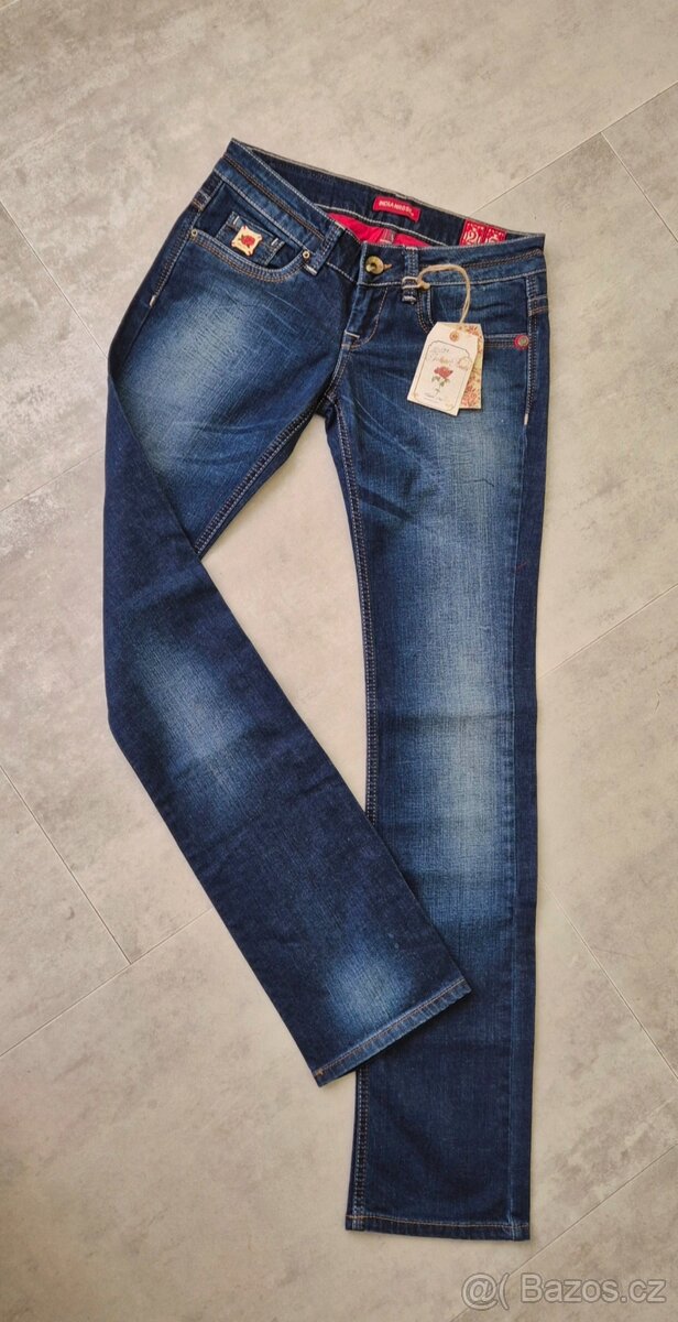 Tmavěmodré dámské džíny IndianRose - 5