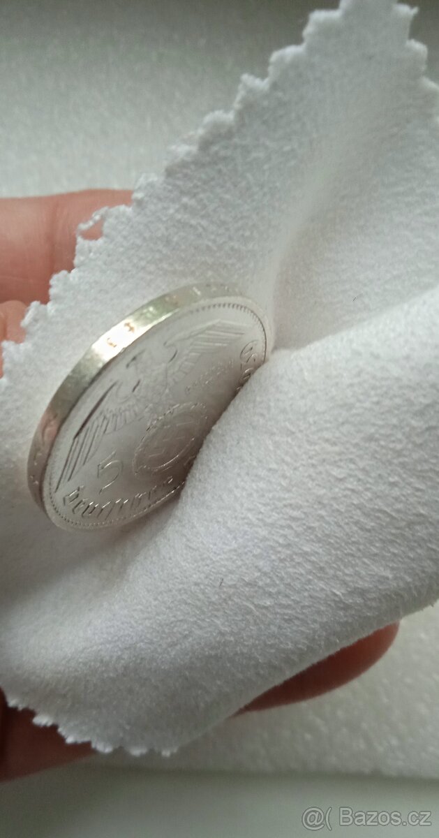 5 Reichsmark 1939 G (Říšská 5 marka) - 5