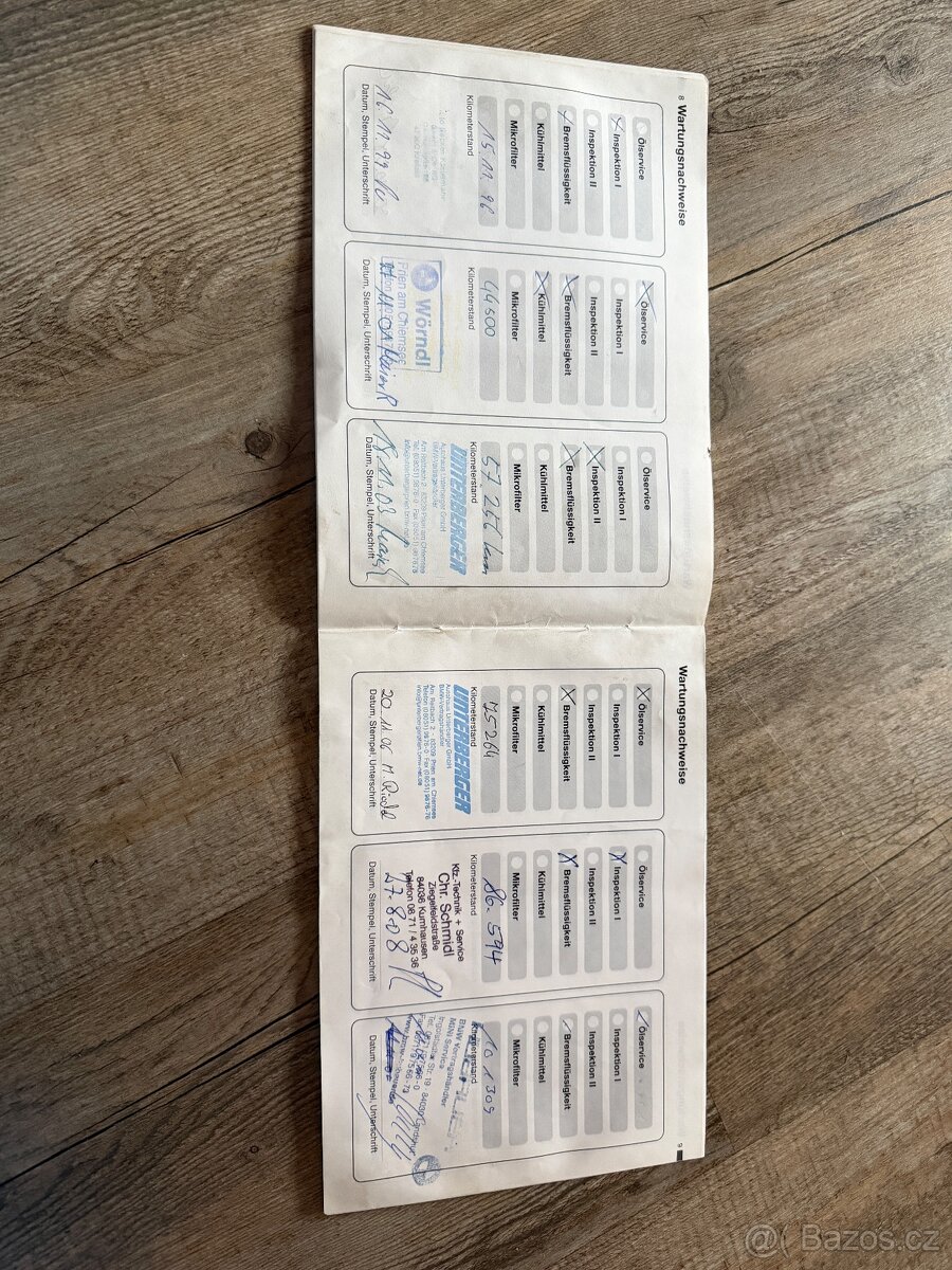 BMW e36 servisní historie knížka - 5