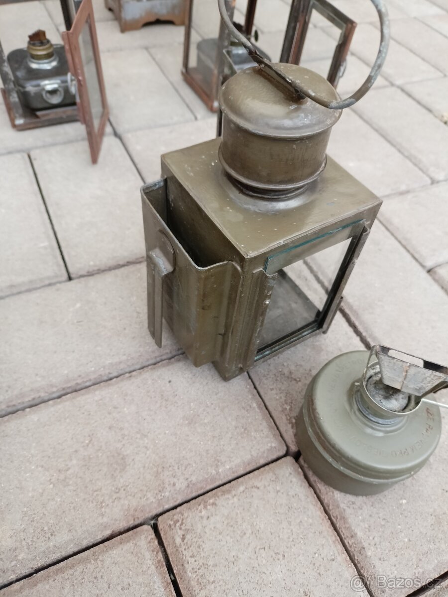 Lampa,lampa ČSD,hornická lampa,staré lampy,petrolejka. - 5