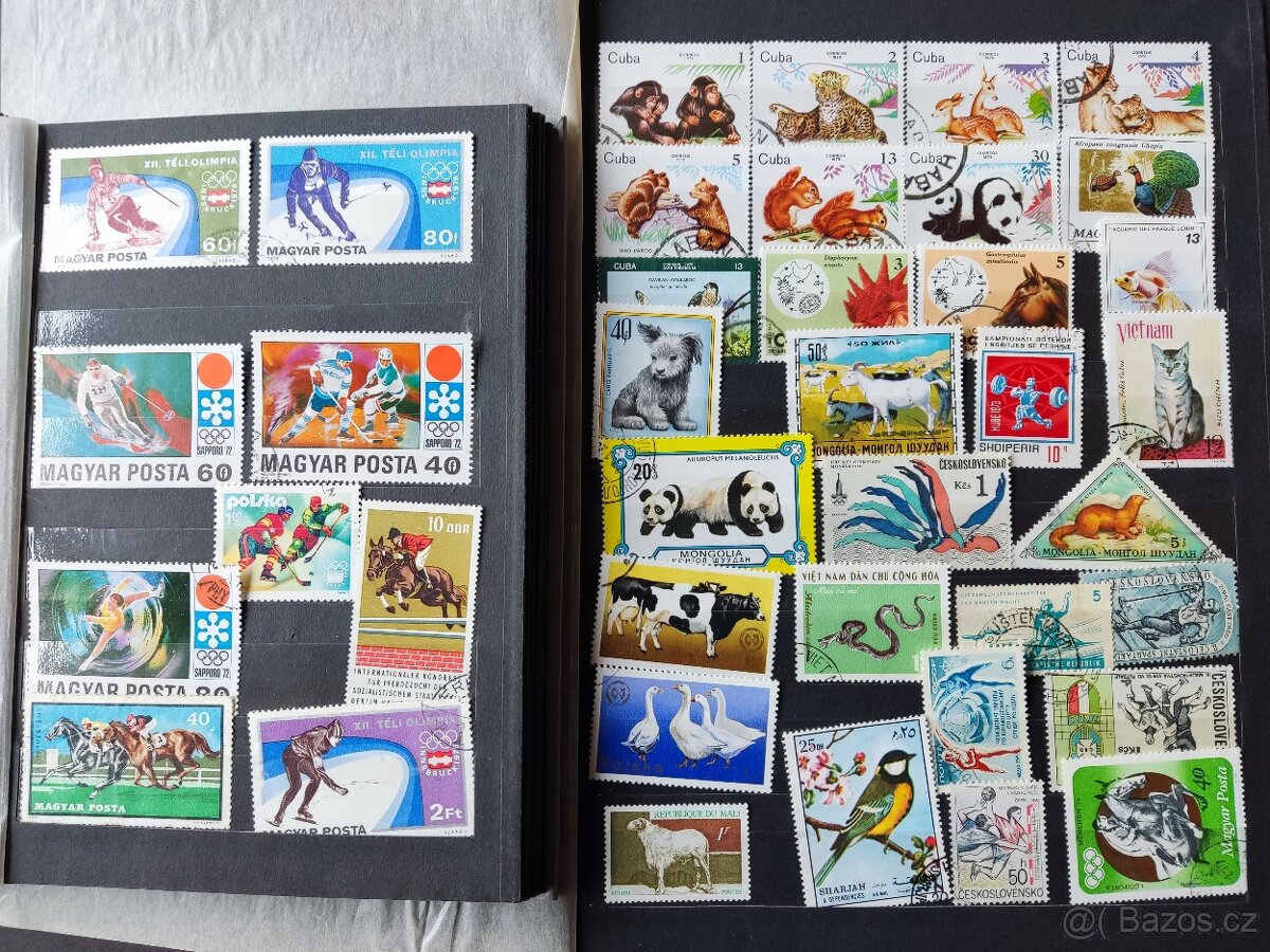Poštovní známky viz foto dvě alba - 5